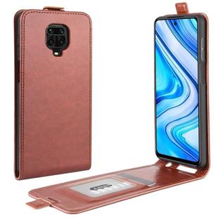 For Xiaomi Redmi Note 9 Pro/Note 9S/Note 9 Pro Max R64 Texture Single Vertical Flip Leather Protective Case with Card Slots & Photo Frame(Brown)