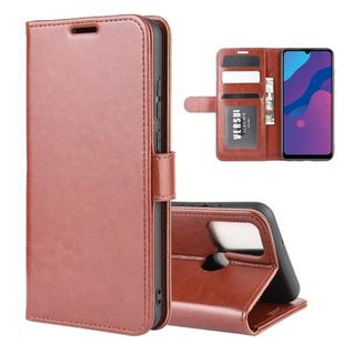 For Huawei Honor Play 9A R64 Texture Single Horizontal Flip Protective Case with Holder & Card Slots & Wallet& Photo Frame(Brown)