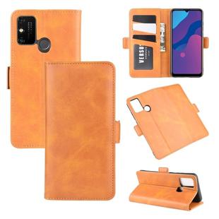 For Huawei Honor Play 9A Dual-side Magnetic Buckle Horizontal Flip Leather Case with Holder & Card Slots & Wallet(Yellow)