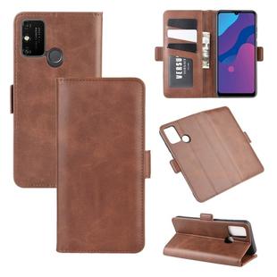For Huawei Honor Play 9A Dual-side Magnetic Buckle Horizontal Flip Leather Case with Holder & Card Slots & Wallet(Brown)