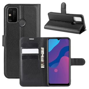 For Huawei Honor Play 9A Litchi Texture Horizontal Flip Protective Case with Holder & Card Slots & Wallet(Black)