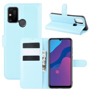 For Huawei Honor Play 9A Litchi Texture Horizontal Flip Protective Case with Holder & Card Slots & Wallet(Blue)