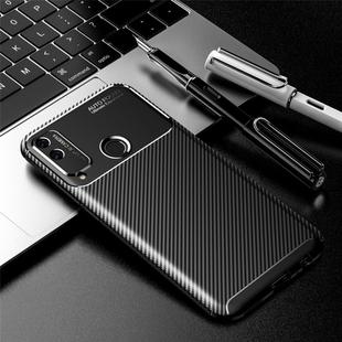 For Huawei Honor Play 4T Carbon Fiber Texture Shockproof TPU Case(Black)