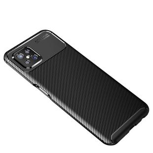 For OPPO A92s Carbon Fiber Texture Shockproof TPU Case(Black)