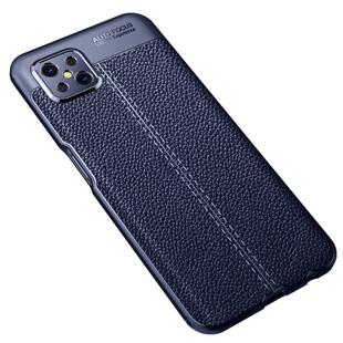 For OPPO A92s Litchi Texture TPU Shockproof Case(Navy Blue)