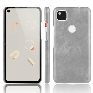 For Google Pixel 4a Shockproof Litchi Texture PC + PU Case(Gray)