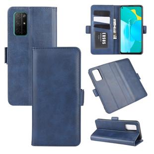 For Huawei Honor 30S Dual-side Magnetic Buckle Horizontal Flip Leather Case with Holder & Card Slots & Wallet(Dark Blue)