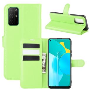 For Huawei Honor 30S Litchi Texture Horizontal Flip Protective Case with Holder & Card Slots & Wallet(Green)
