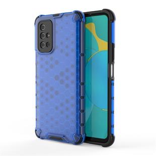 For Huawei Honor 30S Shockproof Honeycomb PC + TPU Case(Blue)