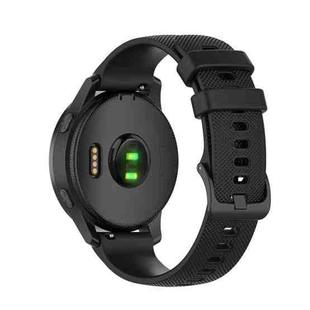 20mm Silicone Watch Band For Huami Amazfit GTS / Samsung Galaxy Watch Active 2 / Gear Sport(Black)