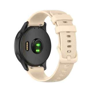 20mm Silicone Watch Band For Huami Amazfit GTS / Samsung Galaxy Watch Active 2 / Gear Sport(Beige)