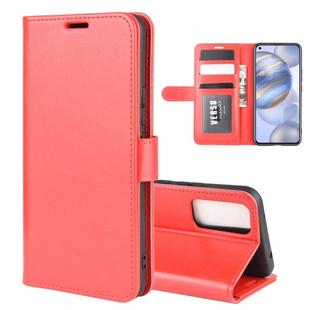 For Huawei Honor 30 R64 Texture Single Horizontal Flip Protective Case with Holder & Card Slots & Wallet& Photo Frame(Red)