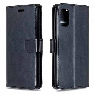 For Galaxy A41 Crazy Horse Texture Horizontal Flip Leather Case with Holder & Card Slots & Wallet & Photo Frame(Black)