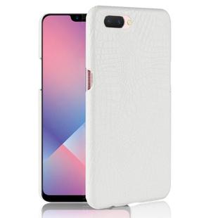 For Oppo A12e Shockproof Crocodile Texture PC + PU Case(white)