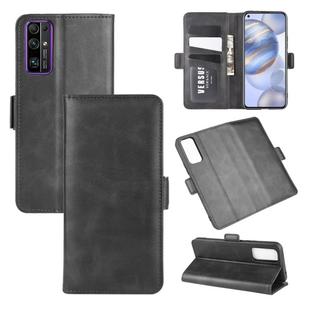 For Huawei Honor 30 Dual-side Magnetic Buckle Horizontal Flip Leather Case with Holder & Card Slots & Wallet(Black)