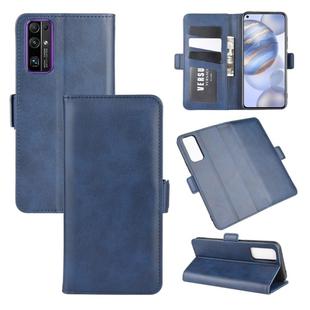 For Huawei Honor 30 Dual-side Magnetic Buckle Horizontal Flip Leather Case with Holder & Card Slots & Wallet(Dark Blue)