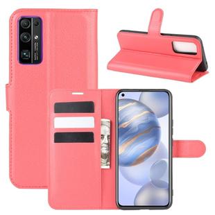 For Huawei Honor 30 Litchi Texture Horizontal Flip Protective Case with Holder & Card Slots & Wallet(Red)