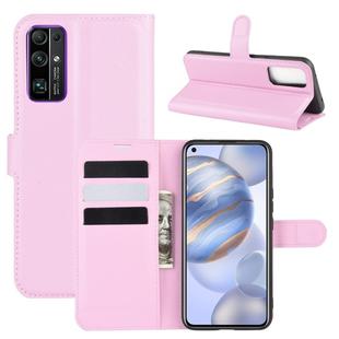For Huawei Honor 30 Litchi Texture Horizontal Flip Protective Case with Holder & Card Slots & Wallet(Pink)
