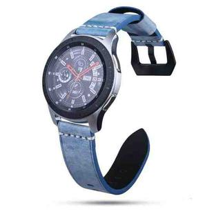 22mm Leather Watch Band For Huawei Watch GT2e / GT2 46mm(Navy)