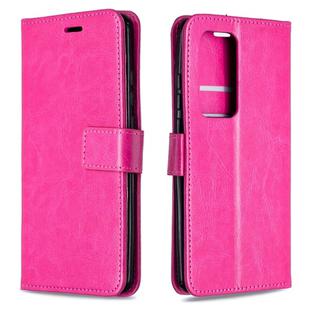 For Huawei P40 Pro Crazy Horse Texture Horizontal Flip Leather Case with Holder & Card Slots & Wallet & Photo Frame(Rose)