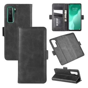 For Huawei Nova 7 SE Dual-side Magnetic Buckle Horizontal Flip Leather Case with Holder & Card Slots & Wallet(Black)
