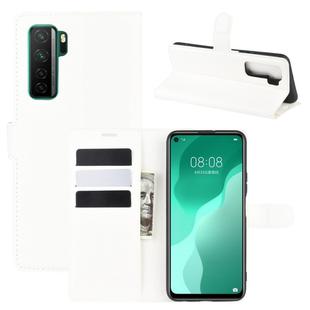 For Huawei Nova 7 SE Litchi Texture Horizontal Flip Protective Case with Holder & Card Slots & Wallet(White)