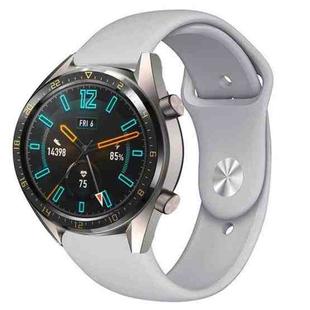 22mm For Huawei Watch GT2e GT2 46mm Monochrome Silicone Reverse Buckle Strap(Gray)