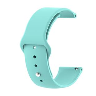22mm For Huawei Watch GT2e GT2 46mm Monochrome Silicone Reverse Buckle Strap(Mint Green)