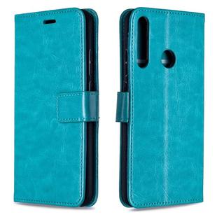 For Huawei P40 Lite E Crazy Horse Texture Horizontal Flip Leather Case with Holder & Card Slots & Wallet & Photo Frame(Blue)
