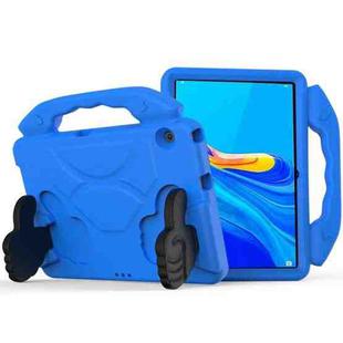 For Huawei MediaPad M6 10.8 inch EVA Children Falling Proof Flat Protective Shell With Thumb Bracket(Blue)