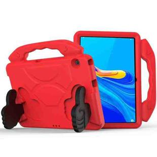 For Huawei MediaPad M6 10.8 inch EVA Children Falling Proof Flat Protective Shell With Thumb Bracket(Red)