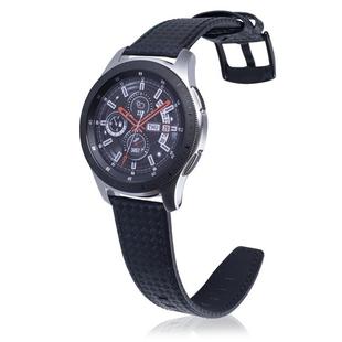 22mm For Huawei Watch GT2e GT2 46mm Carbon fiber Leather Watch Band(Black)