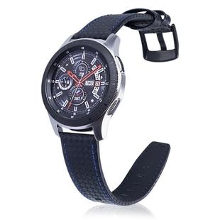 22mm For Huawei Watch GT2e GT2 46mm Carbon fiber Leather Watch Band(Blue)