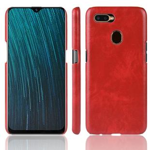 For Oppo A12 Shockproof Litchi Texture PC + PU Case(Red)