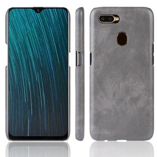 For Oppo A12 Shockproof Litchi Texture PC + PU Case(Gray)