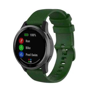 For Garmin Vivoactive 4 22mm Silicone Watch Band(Dark Green)