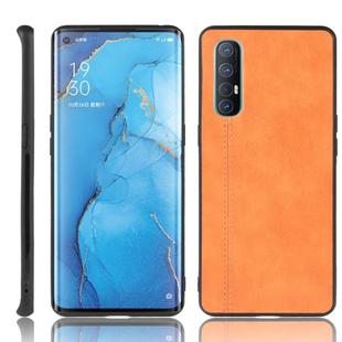 For Oppo Find X2 Neo Shockproof Sewing Cow Pattern Skin PC + PU + TPU Case(Orange)