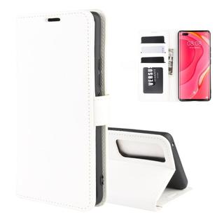 For Huawei Nova 7 Pro 5G R64 Texture Single Horizontal Flip Protective Case with Holder & Card Slots & Wallet& Photo Frame(White)