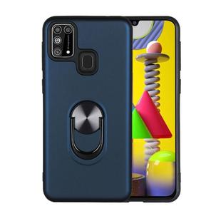 For Galaxy M31 360 Rotary Multifunctional Stent PC+TPU Case with Magnetic Invisible Holder(Navy Blue)