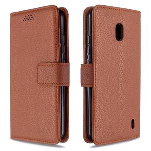 For Nokia 2.2 Litchi Texture Horizontal Flip Leather Case with Holder & Card Slots & Wallet & Photo Frame(Brown)