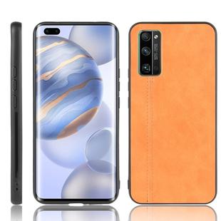 For Huawei Honor 30 Pro Shockproof Sewing Cow Pattern Skin PC + PU + TPU Case(Orange)