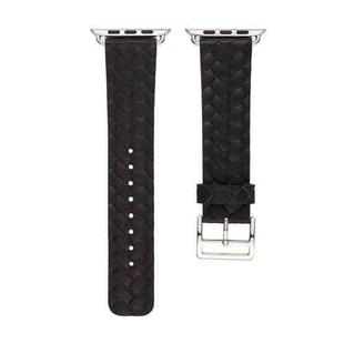 For Apple Watch Series 8&7 41mm / SE 2&6&SE&5&4 40mm / 3&2&1 38mm Braided Strap(Black)