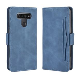 For LG K51 Wallet Style Skin Feel Calf Pattern Leather Case ，with Separate Card Slot(Blue)