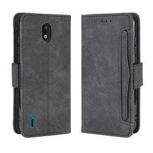 For Nokia 1.3 Wallet Style Skin Feel Calf Pattern Leather Case ，with Separate Card Slot(Black)