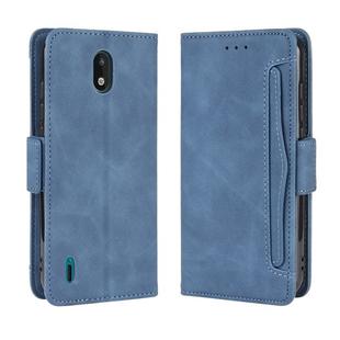 For Nokia 1.3 Wallet Style Skin Feel Calf Pattern Leather Case ，with Separate Card Slot(Blue)