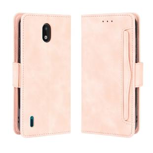 For Nokia 1.3 Wallet Style Skin Feel Calf Pattern Leather Case ，with Separate Card Slot(Pink)