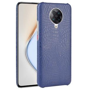 For Xiaomi Poco F2 Pro / Redmi K30 Pro Shockproof  Crocodile Texture PC + PU Case(Blue)