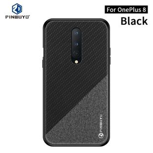For Oneplus 8 PINWUYO Rong Series  Shockproof PC + TPU+ Chemical Fiber Cloth Protective Cover(Black)