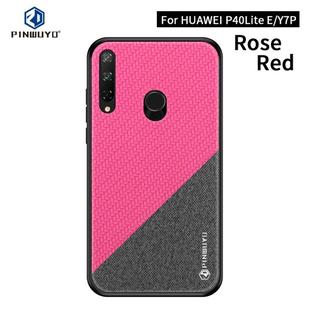 For Huawei Y7P/P40Lite E/Honor9C PINWUYO Rong Series  Shockproof PC + TPU+ Chemical Fiber Cloth Protective Cover(Red)