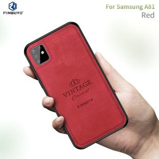 For Galaxy A81 / Note10 Lite PINWUYO Zun Series PC + TPU + Skin Waterproof And Anti-fall All-inclusive Protective Shell(Red)